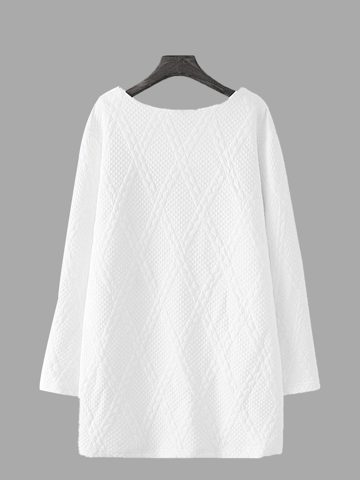 NEW FEELING Womens White Casual Dresses
