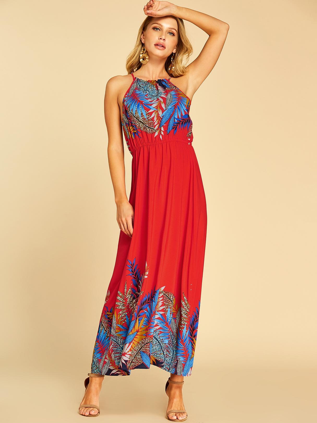 NEW FEELING Womens Red Casual Dresses
