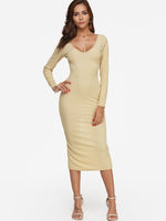 OEM Ladies Beige Sexy Dresses