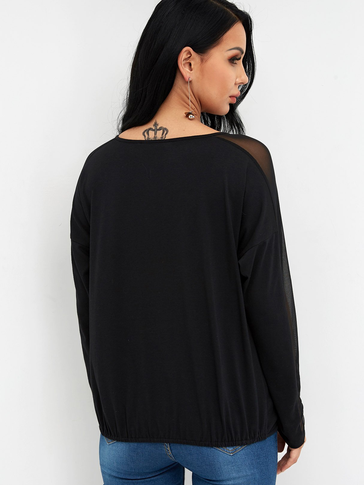 NEW FEELING Womens Black Blouses