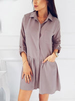 ODM Ladies Long Sleeve Shirt Dresses