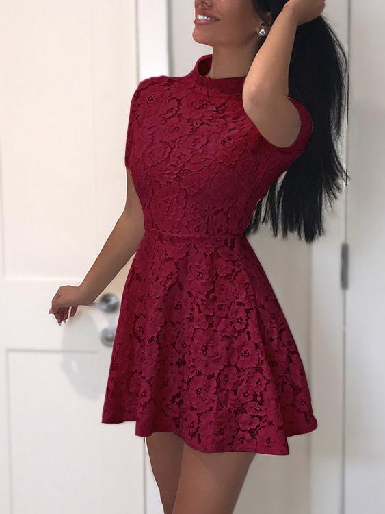 NEW FEELING Womens Burgundy Mini Dresses