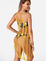 NEW FEELING Womens Yellow Cover-Ups