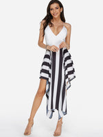 OEM Ladies Striped V-Neck Dresses