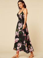 NEW FEELING Womens Black Floral Dresses