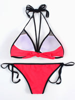 NEW FEELING Womens Red Bikinis