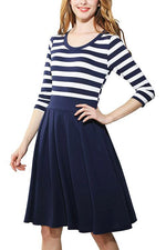 OEM Ladies Blue Midi Dresses