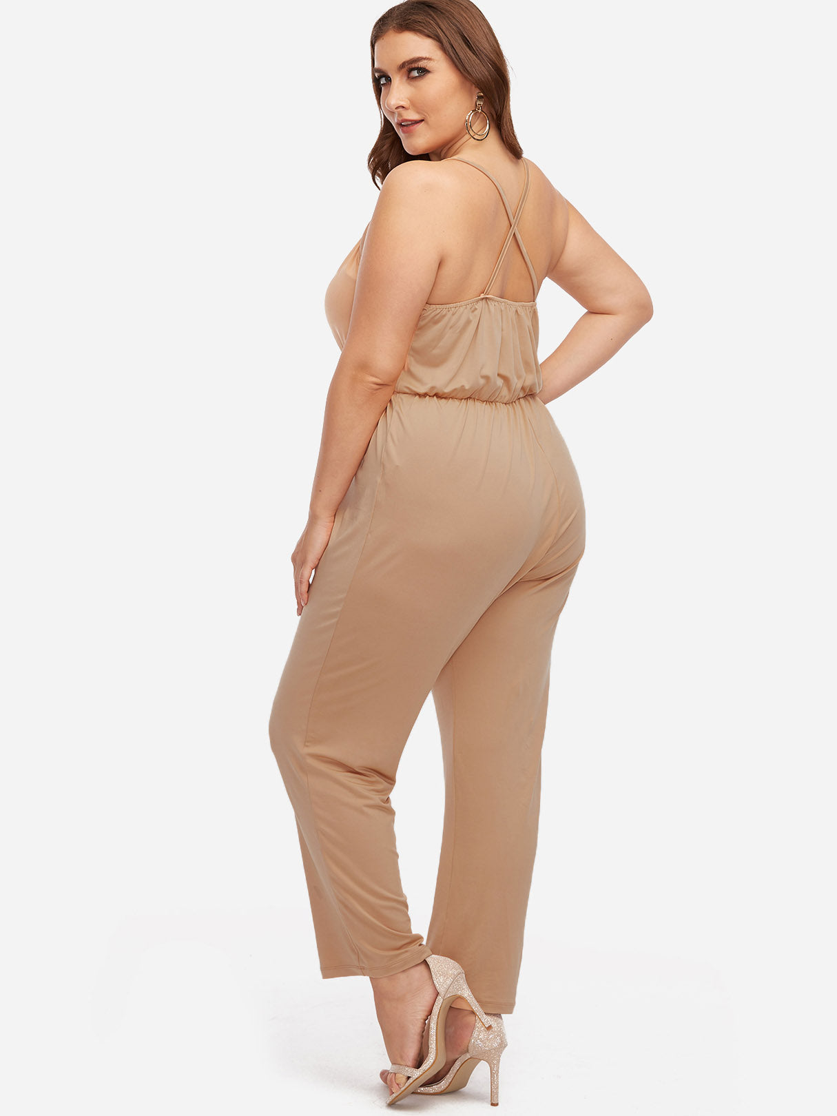 NEW FEELING Womens Khaki Plus Size Bottoms