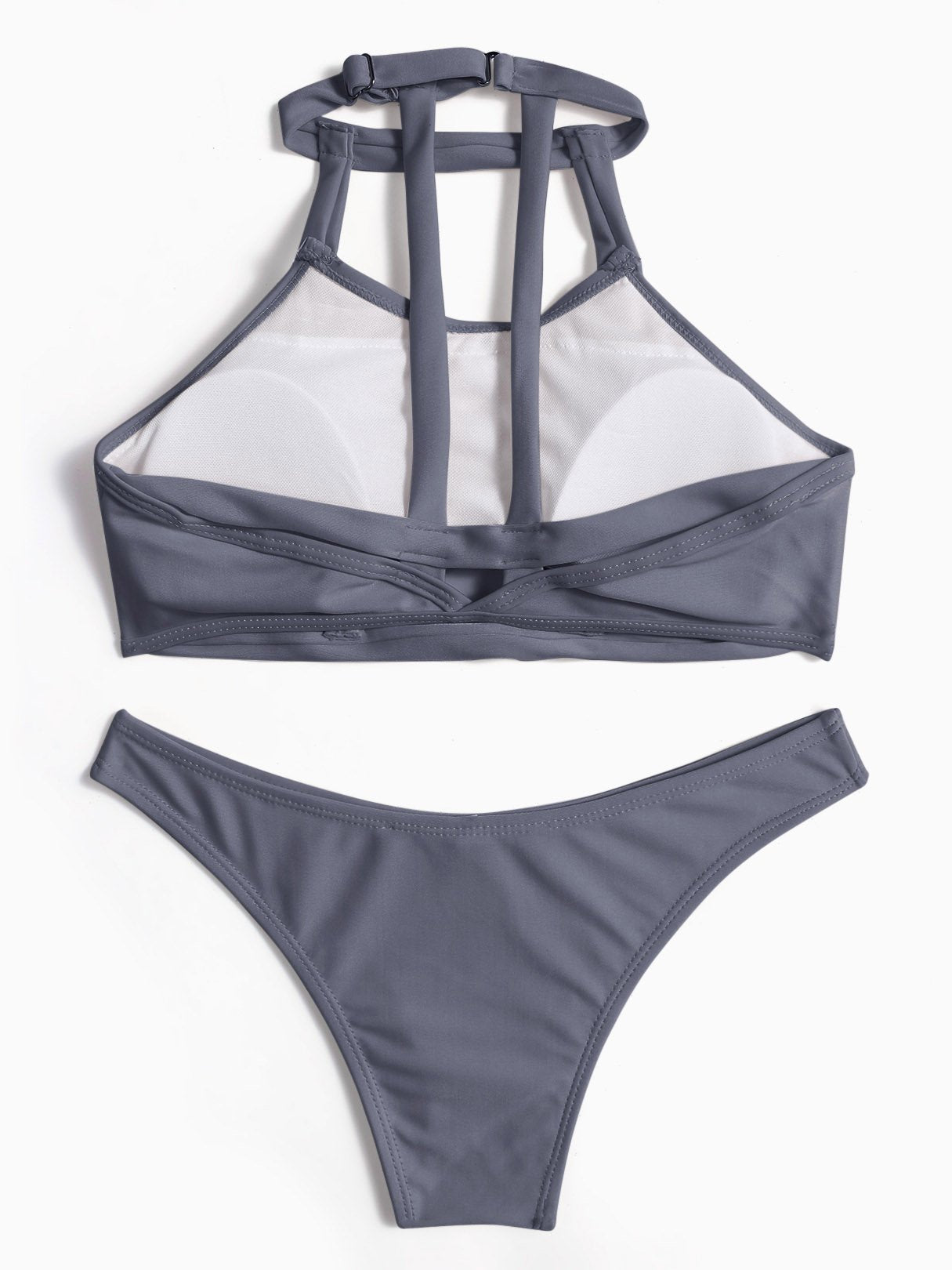 NEW FEELING Womens Grey Bikinis
