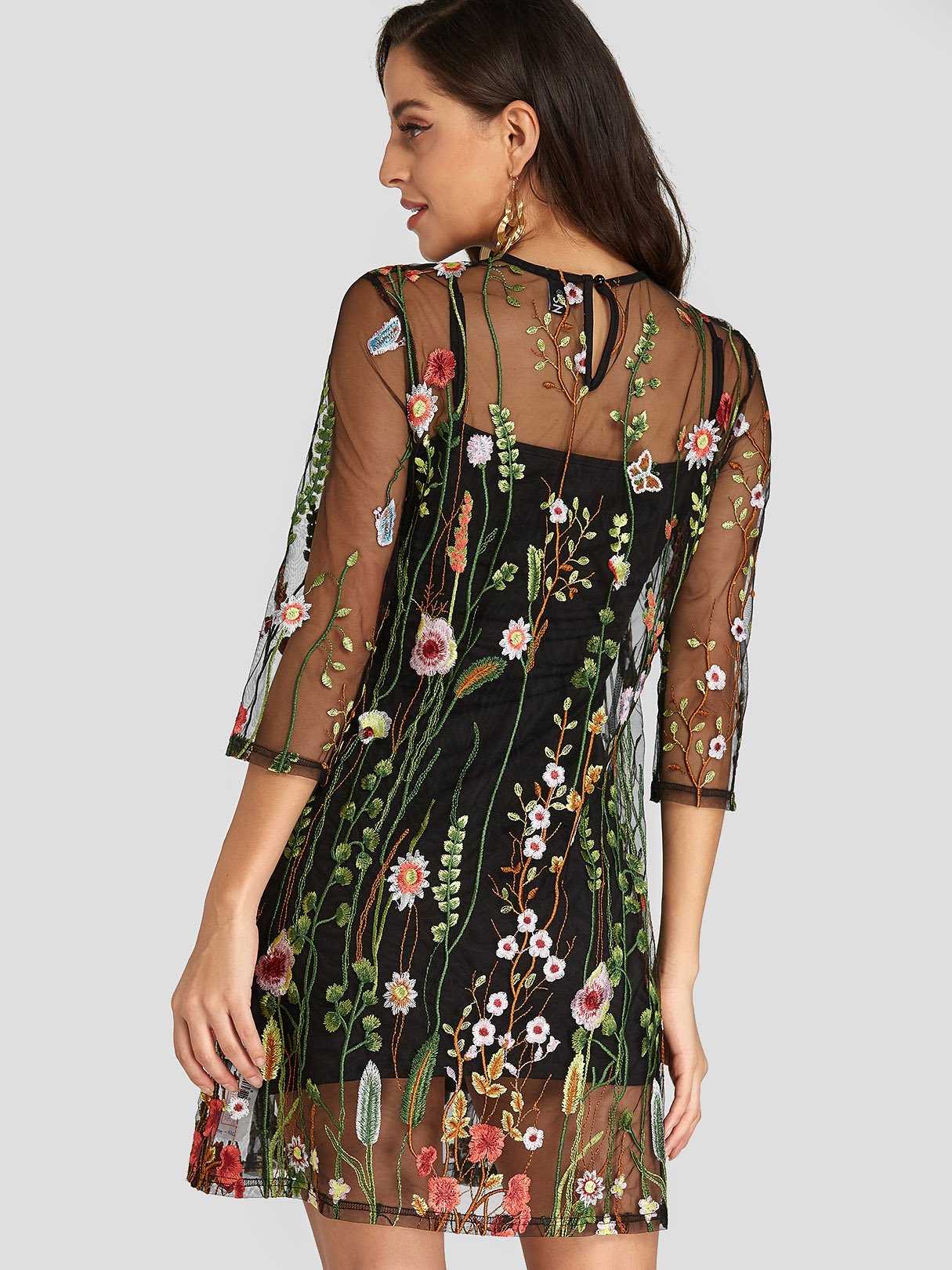 ODM Ladies 3/4 Sleeve Mini Dresses