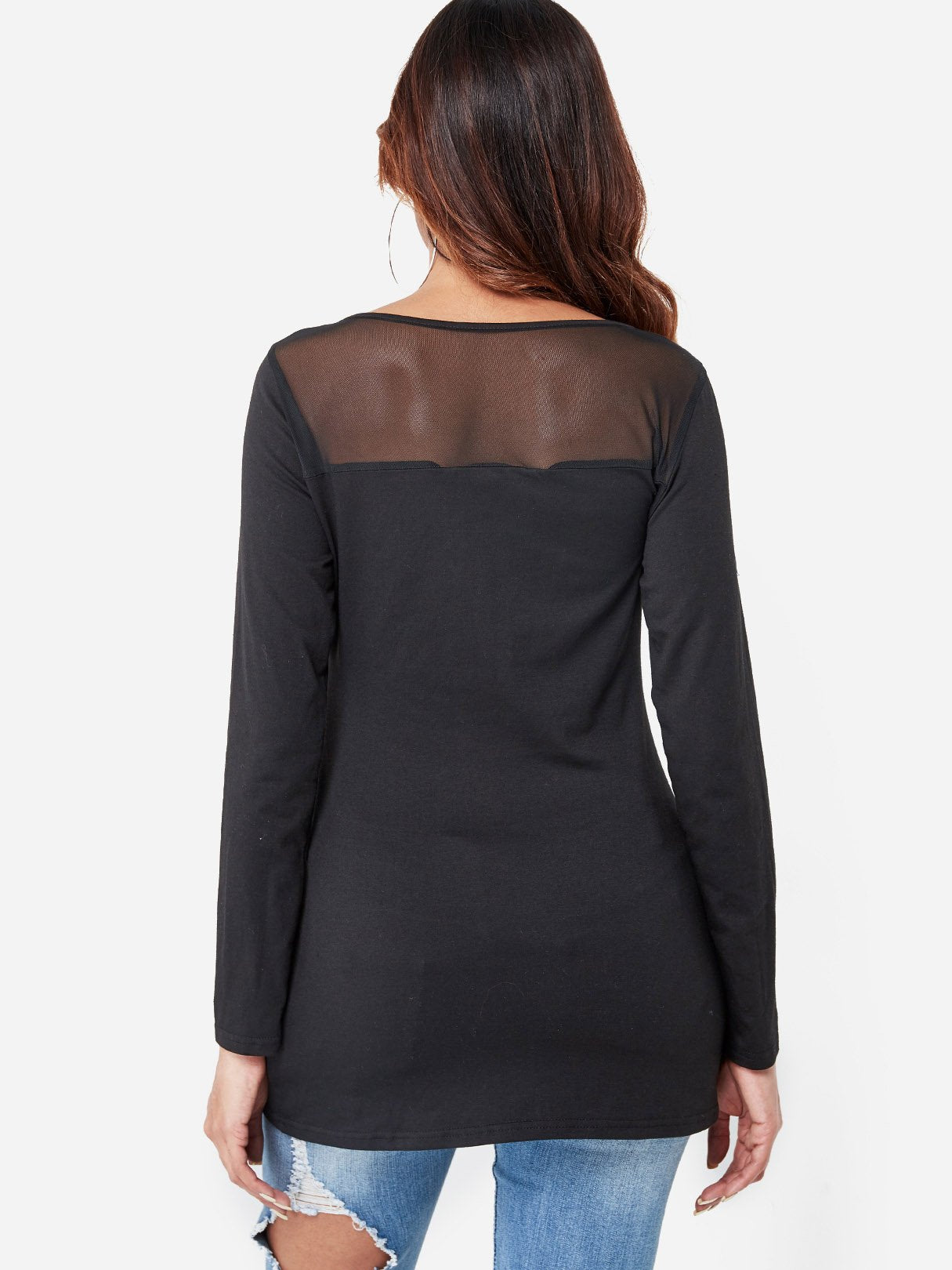 NEW FEELING Womens Black T-Shirts