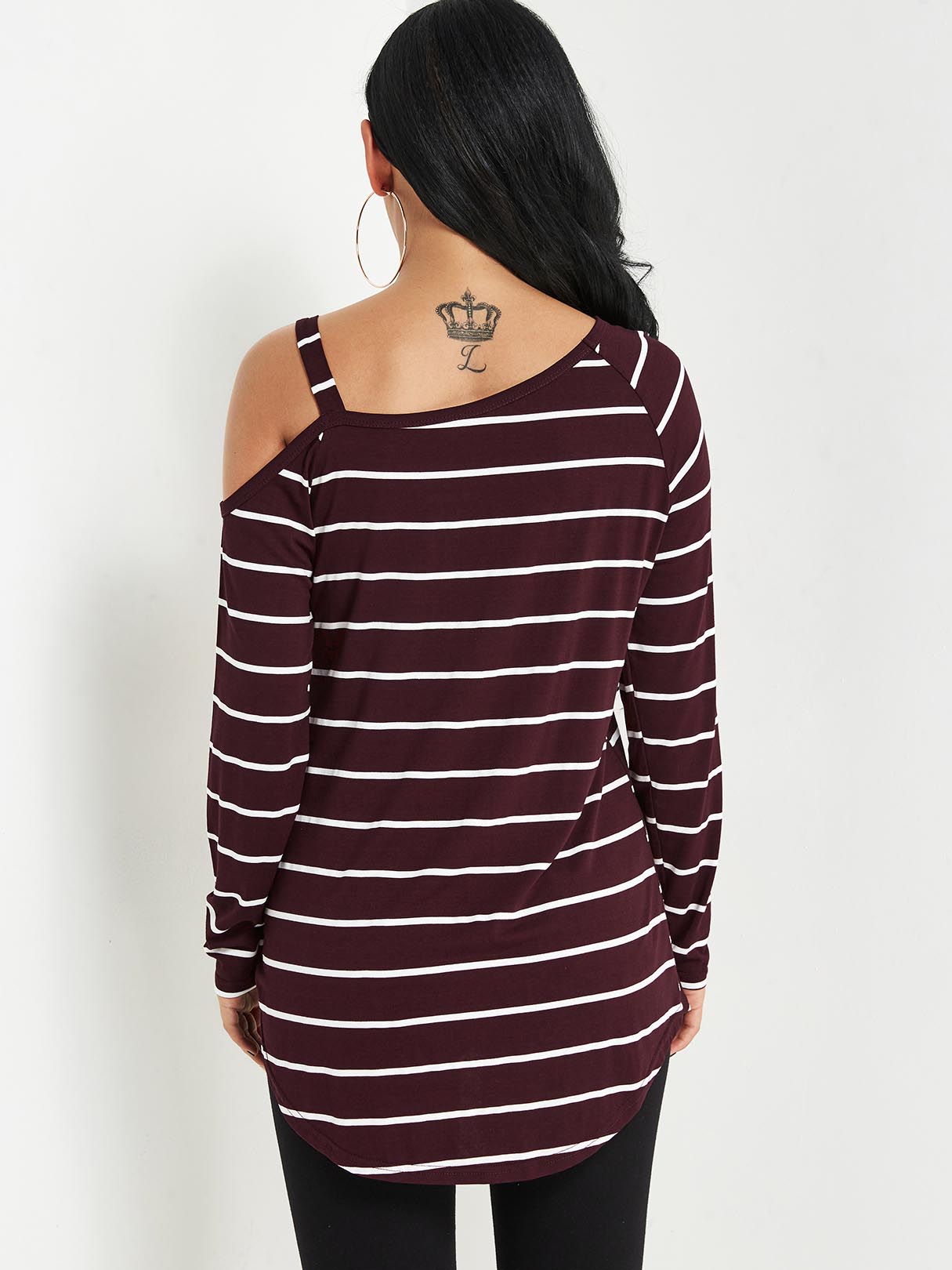 NEW FEELING Womens Burgundy T-Shirts
