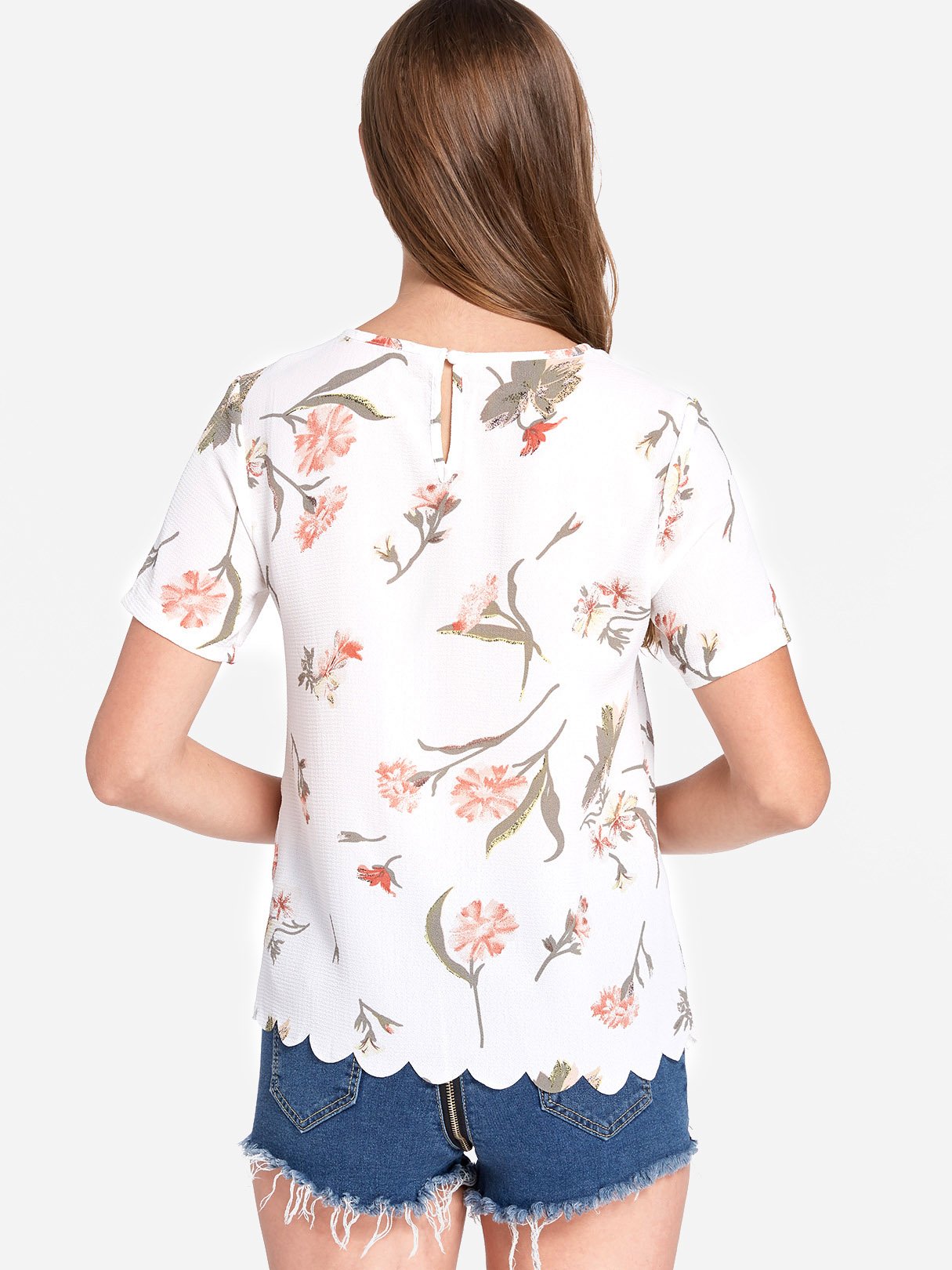 NEW FEELING Womens Floral T-Shirts