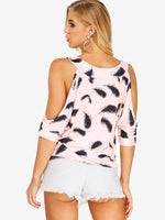 NEW FEELING Womens Pink T-Shirts