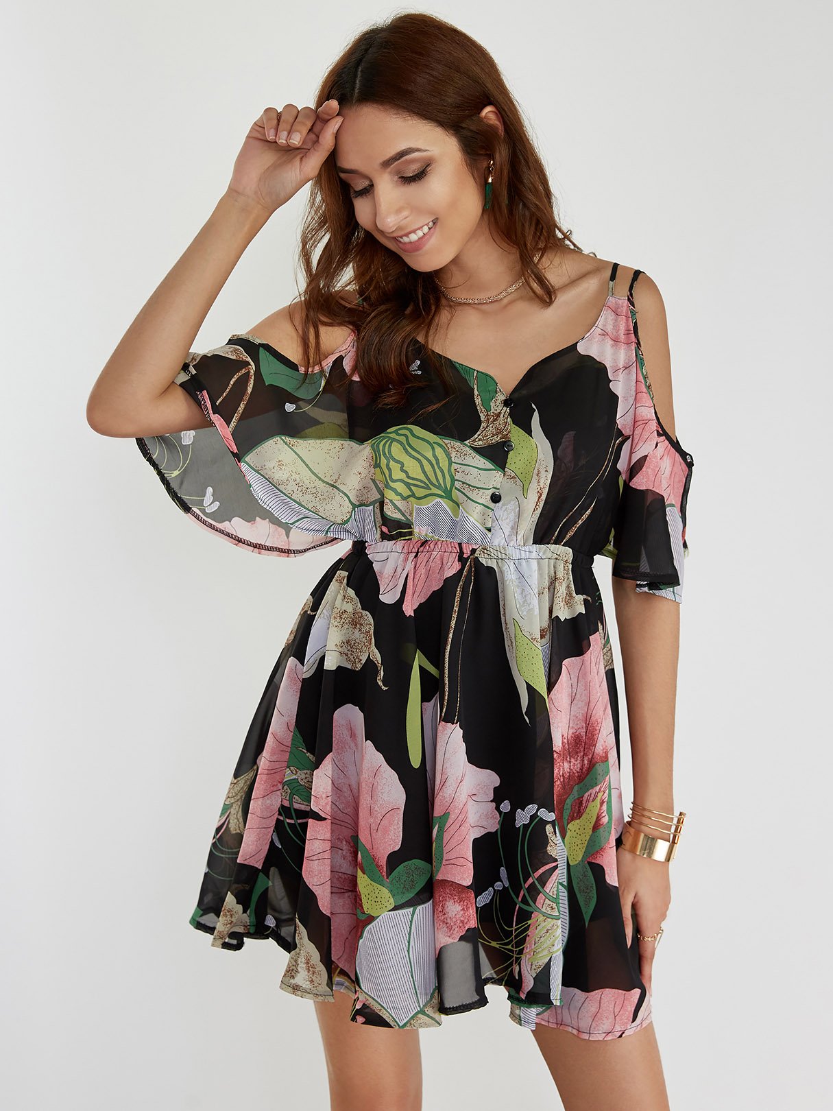 OEM Ladies Floral Floral Dresses