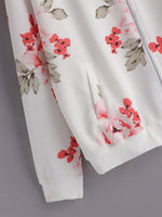 Custom Womens Floral Print Plus Size Coats & Jackets