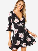 ODM Ladies 3/4 Sleeve Mini Dress