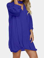 Custom Ladies V-Neck Casual Dresses
