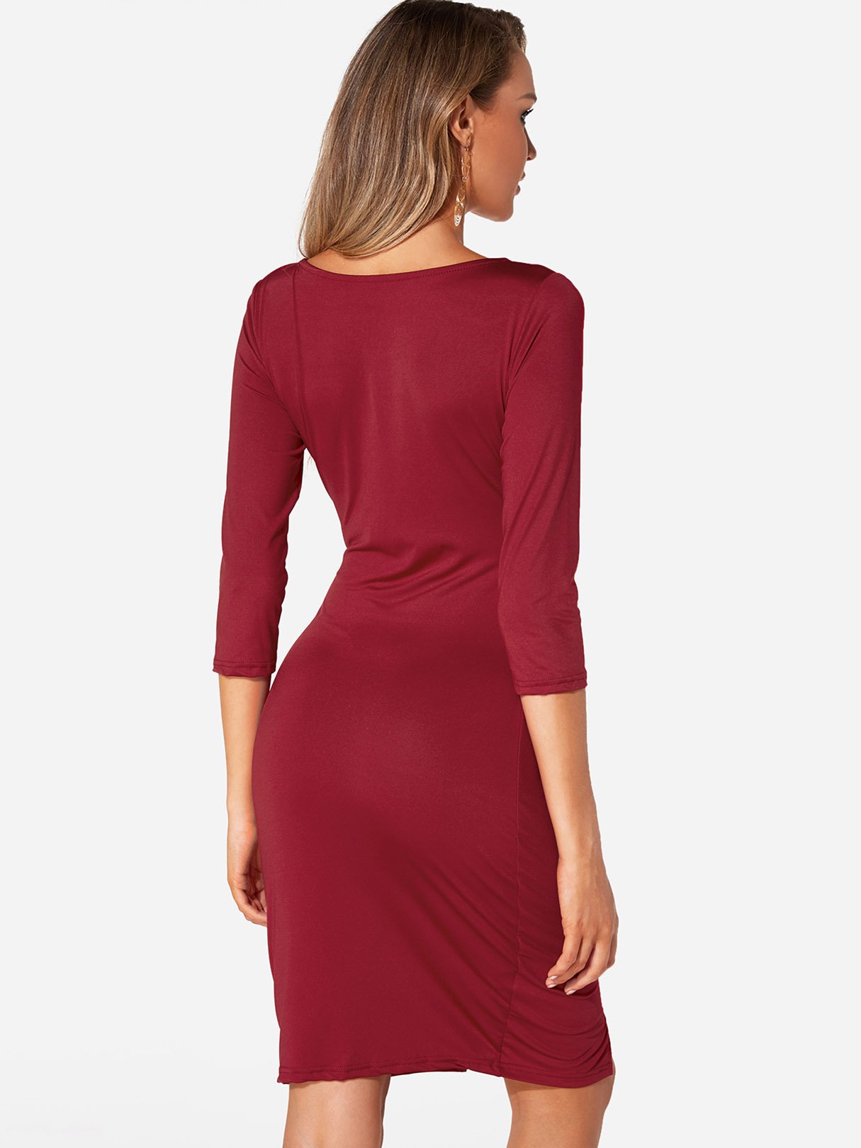 NEW FEELING Womens Red Midi Dresses