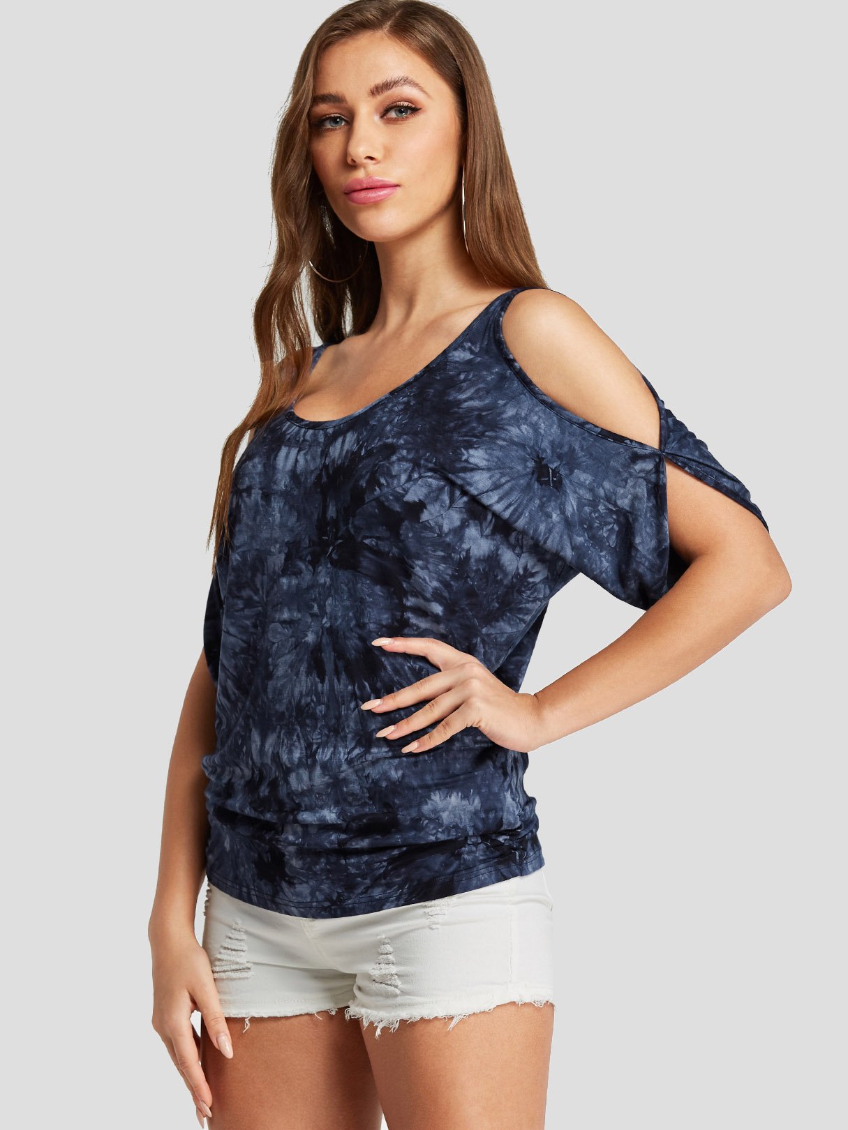 NEW FEELING Womens Blue T-Shirts