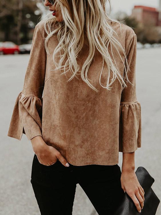 Wholesale Long Sleeve Khaki T-Shirts