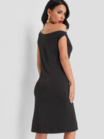 NEW FEELING Womens Black Midi Dresses