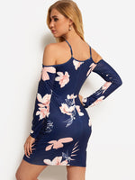 NEW FEELING Womens Navy Floral Dresses