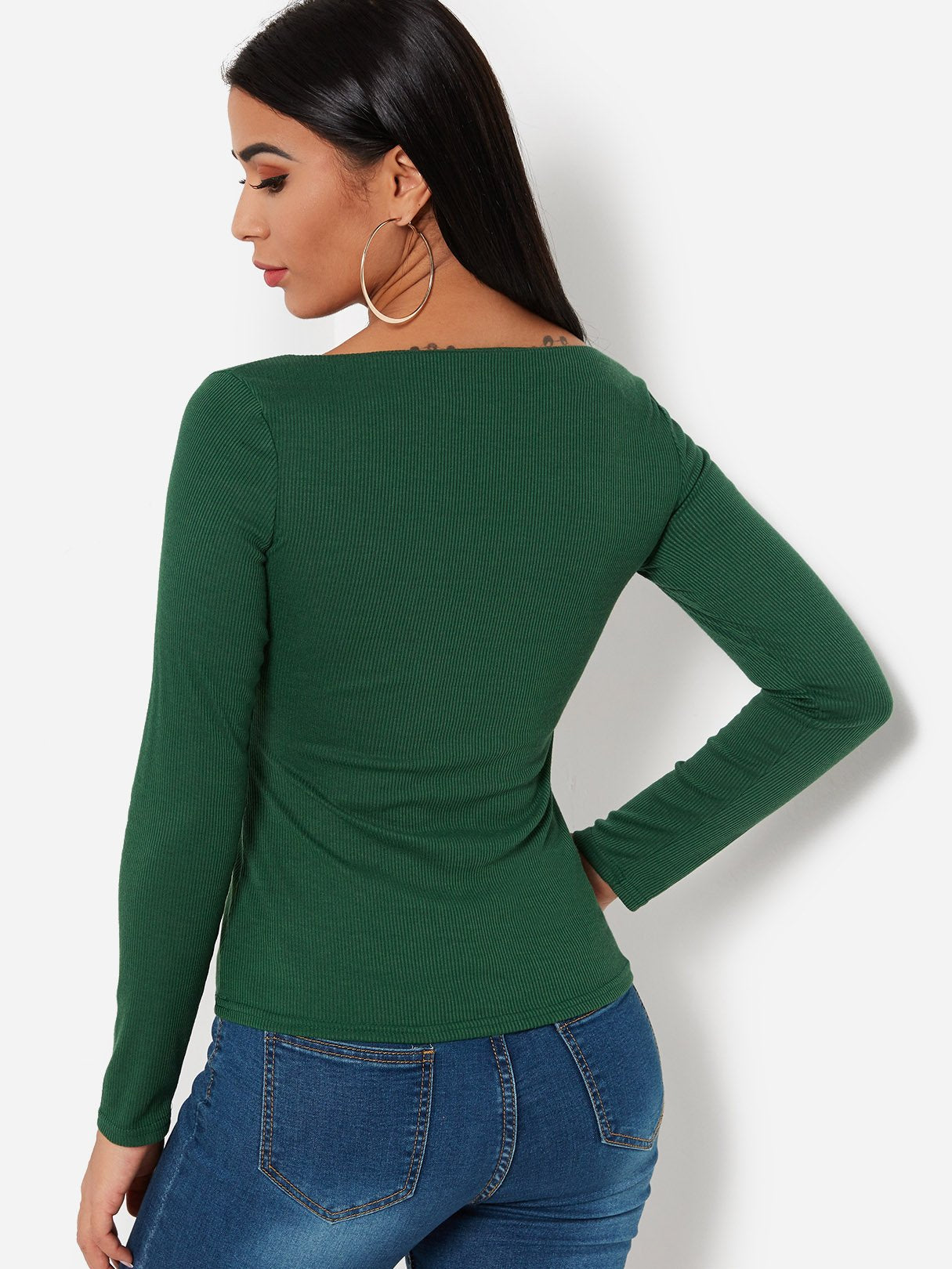 NEW FEELING Womens Green T-Shirts