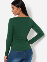 NEW FEELING Womens Green T-Shirts