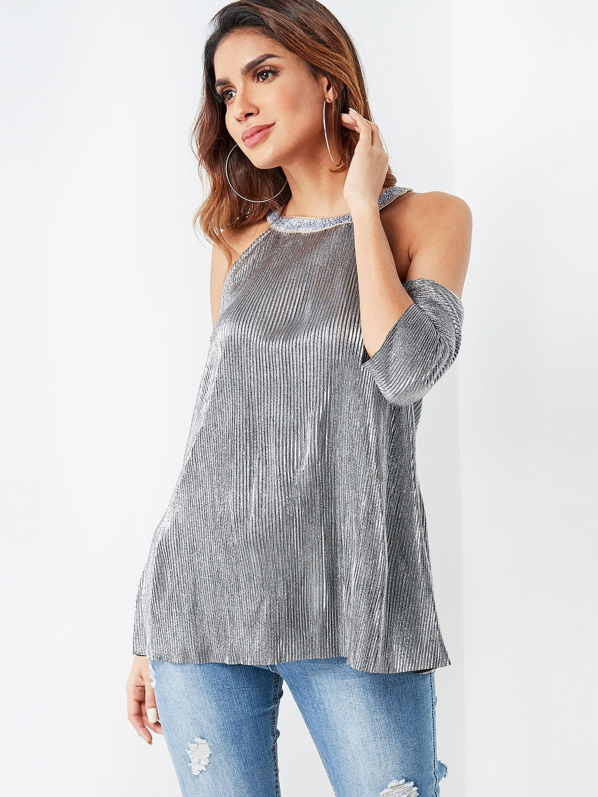OEM Ladies Silver T-Shirts