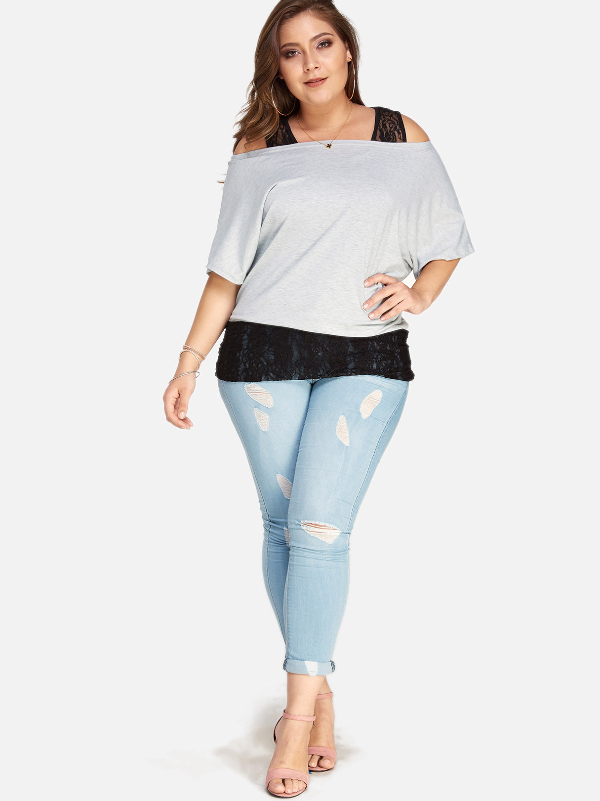 OEM ODM Womens Black Plus Size Tops