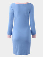 OEM Ladies Blue Casual Dresses
