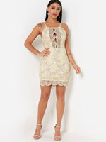 OEM Ladies Gold Sexy Dresses