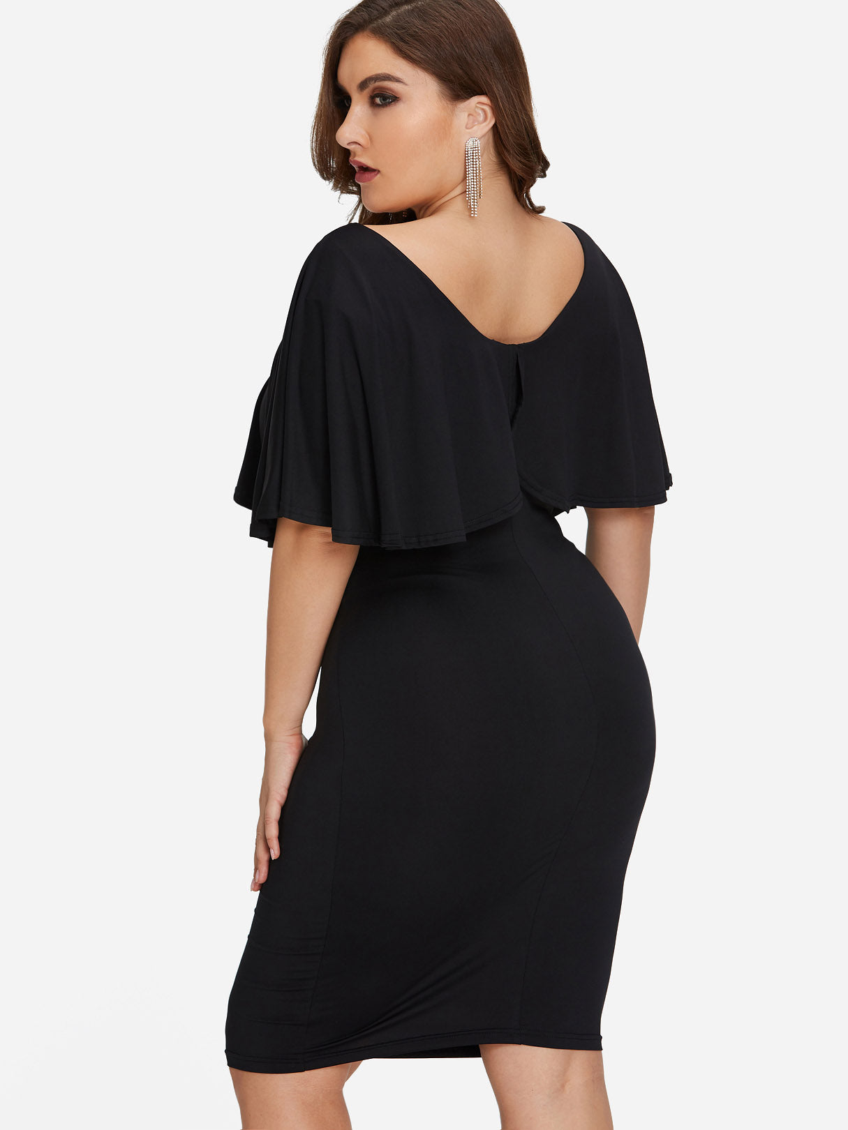 NEW FEELING Womens Black Plus Size Dresses
