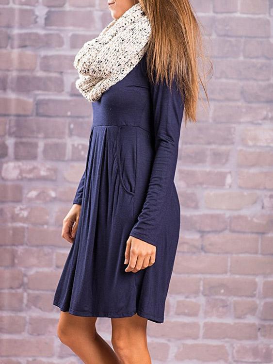 OEM Ladies Navy Casual Dresses