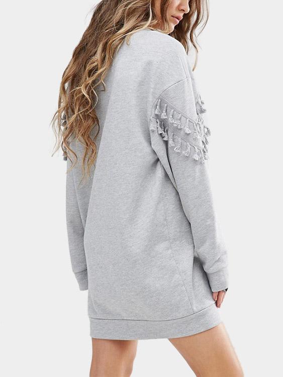 NEW FEELING Womens Grey Casual Dresses