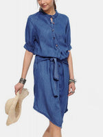 ODM Ladies Short Sleeve Midi Dress