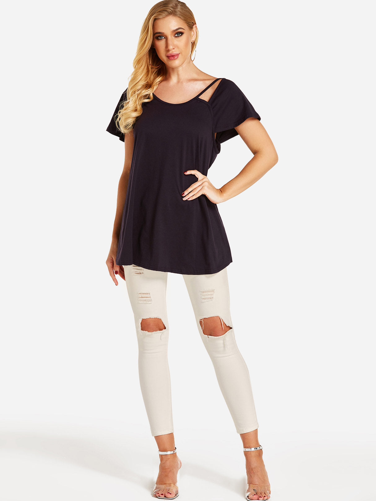 OEM ODM Womens Navy T-Shirts