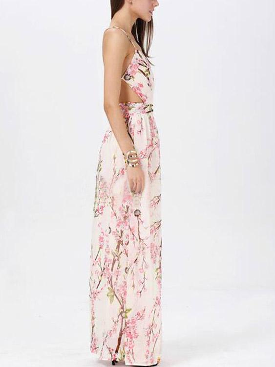 ODM White Chiffon High Low Dress