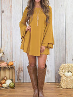 OEM Ladies Yellow Mini Dresses