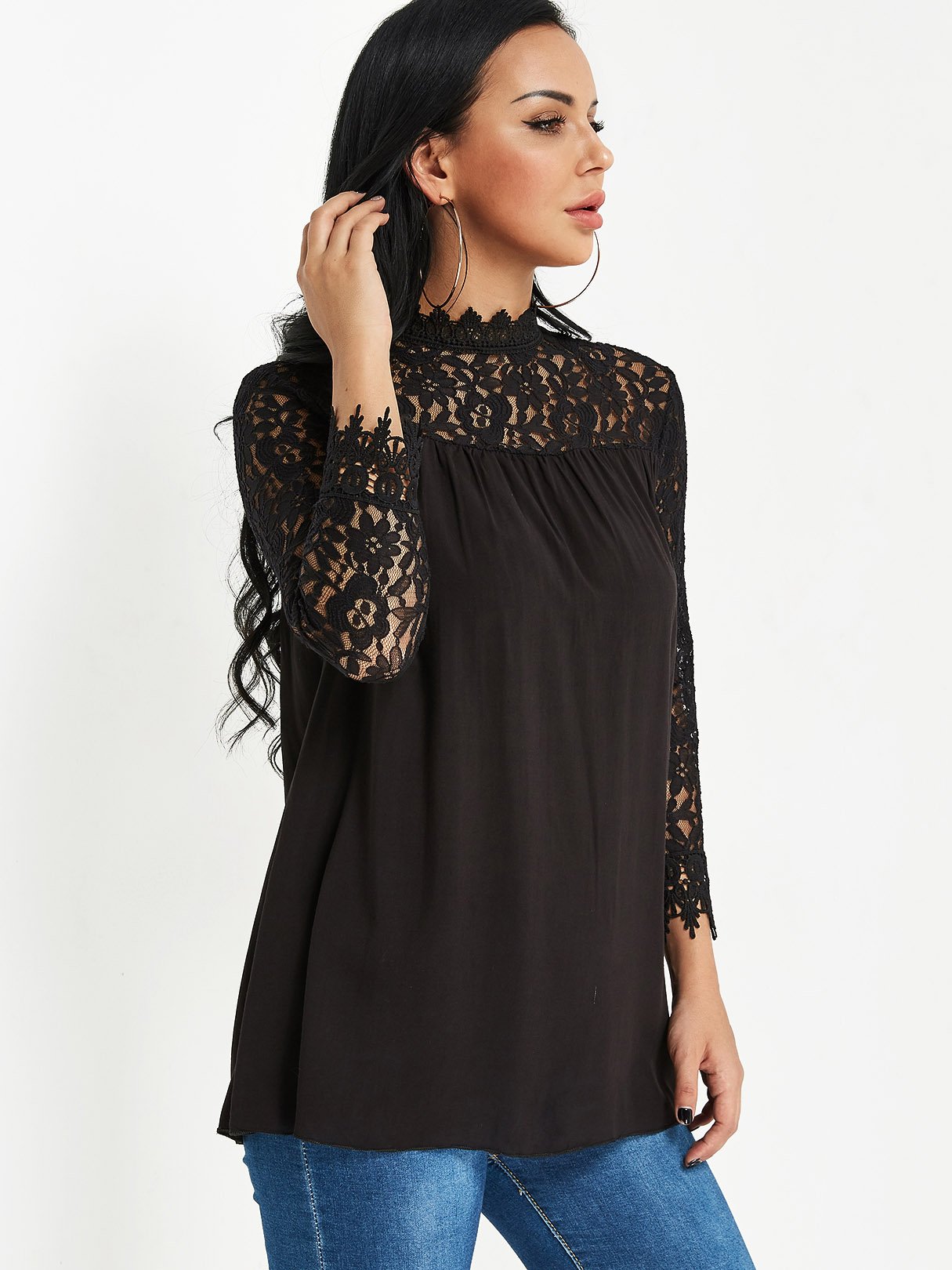 OEM Ladies Black Blouses
