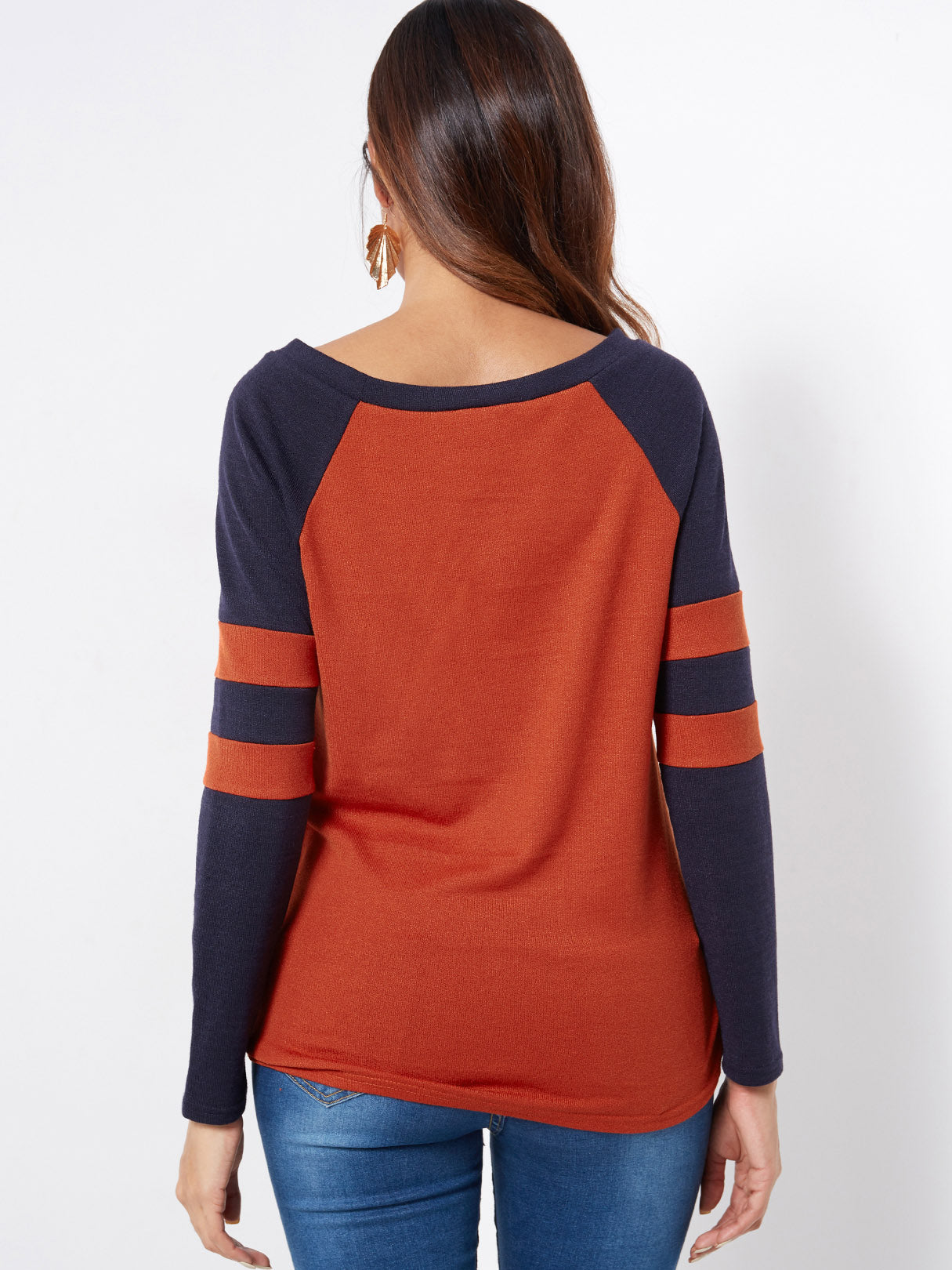 NEW FEELING Womens Orange T-Shirts