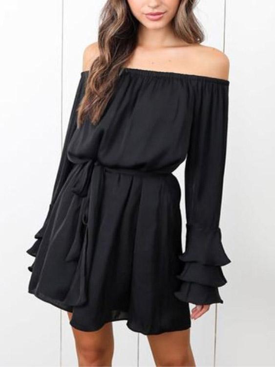 OEM Ladies Black Mini Dresses