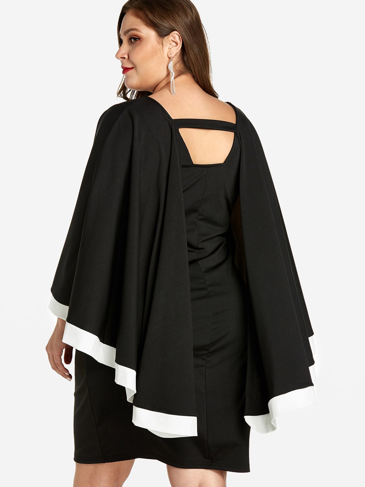 NEW FEELING Womens Black Plus Size Dresses