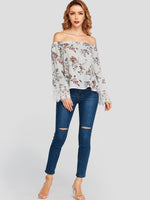NEW FEELING Womens White Blouses