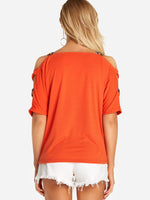 NEW FEELING Womens Orange T-Shirts