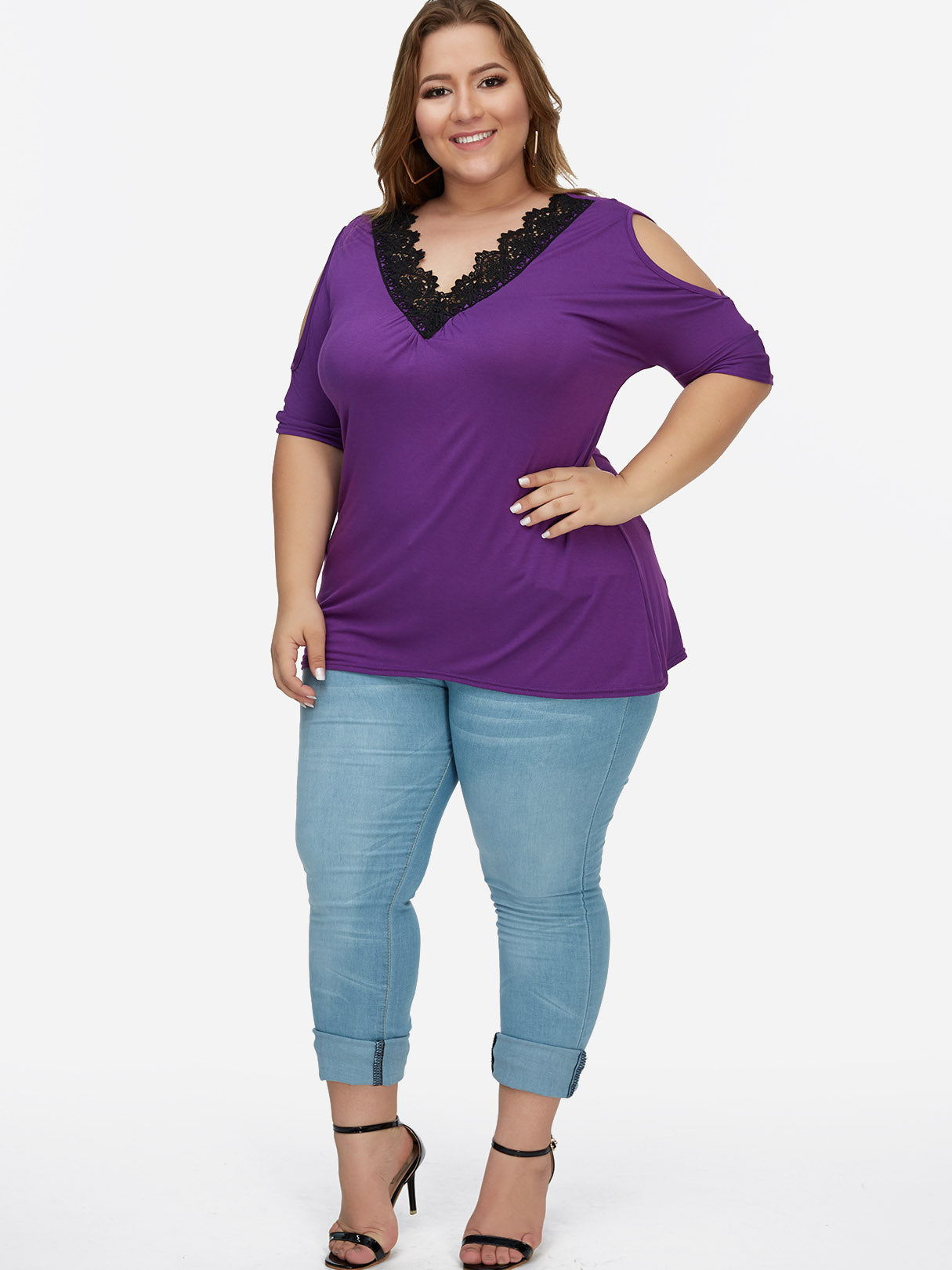 OEM ODM Womens Black Plus Size Tops