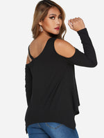 NEW FEELING Womens Black T-Shirts