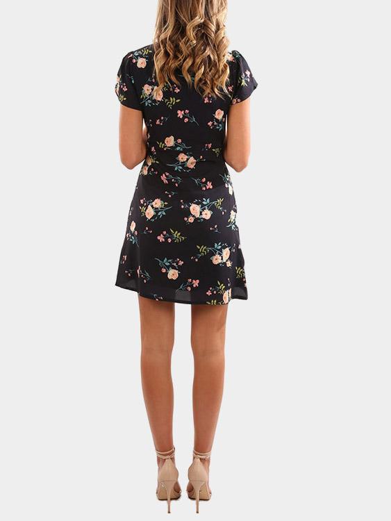 NEW FEELING Womens Navy Floral Dresses