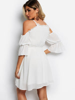 NEW FEELING Womens White Mini Dresses